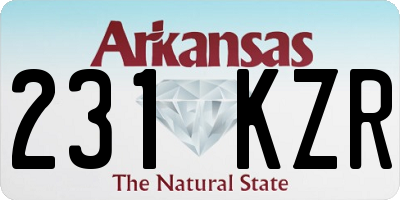 AR license plate 231KZR