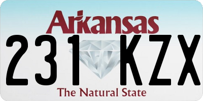 AR license plate 231KZX