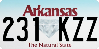 AR license plate 231KZZ