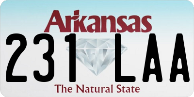 AR license plate 231LAA