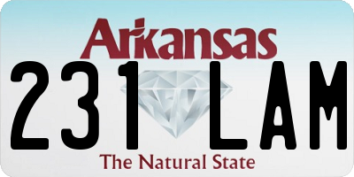AR license plate 231LAM