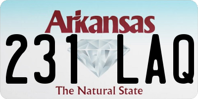 AR license plate 231LAQ