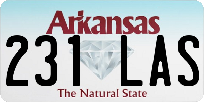 AR license plate 231LAS