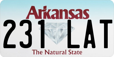 AR license plate 231LAT