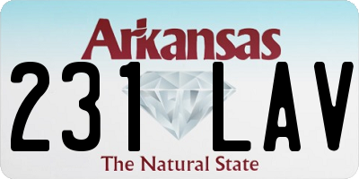 AR license plate 231LAV