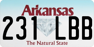AR license plate 231LBB