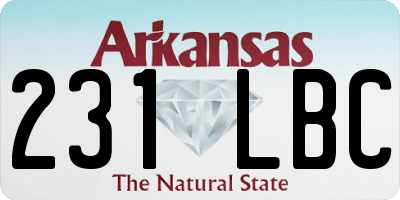 AR license plate 231LBC