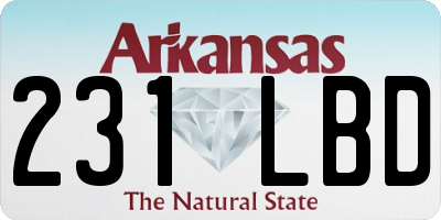 AR license plate 231LBD