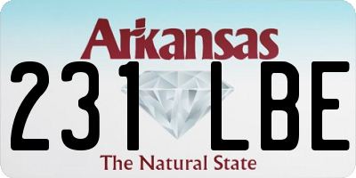 AR license plate 231LBE