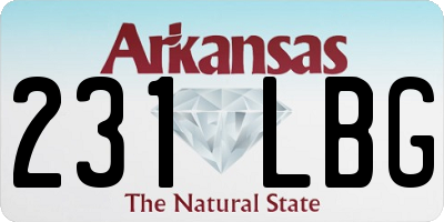 AR license plate 231LBG