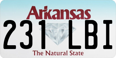 AR license plate 231LBI