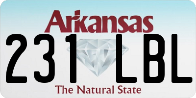 AR license plate 231LBL