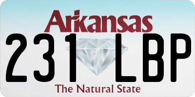 AR license plate 231LBP