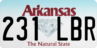 AR license plate 231LBR
