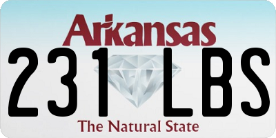 AR license plate 231LBS