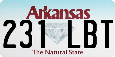 AR license plate 231LBT