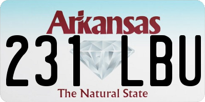 AR license plate 231LBU