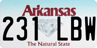 AR license plate 231LBW