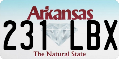 AR license plate 231LBX