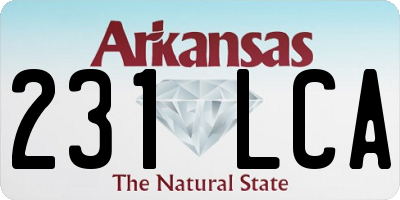 AR license plate 231LCA