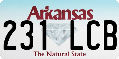 AR license plate 231LCB