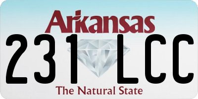 AR license plate 231LCC