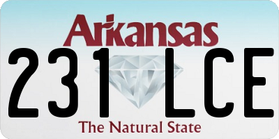 AR license plate 231LCE