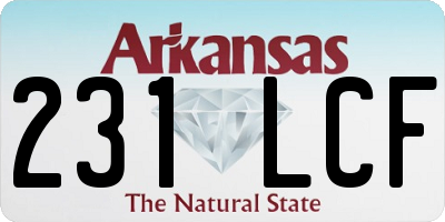 AR license plate 231LCF