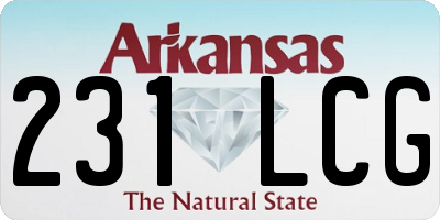 AR license plate 231LCG