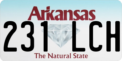 AR license plate 231LCH