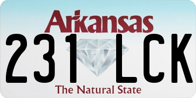 AR license plate 231LCK