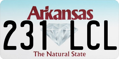 AR license plate 231LCL