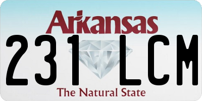 AR license plate 231LCM