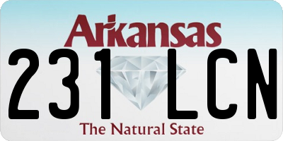 AR license plate 231LCN