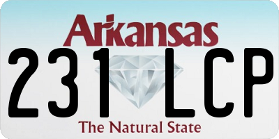 AR license plate 231LCP