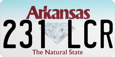 AR license plate 231LCR