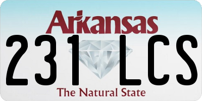 AR license plate 231LCS