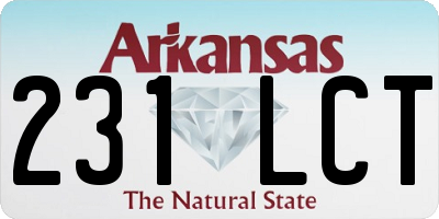 AR license plate 231LCT