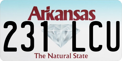AR license plate 231LCU