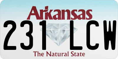 AR license plate 231LCW