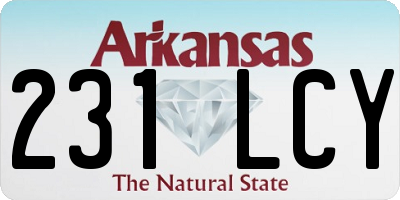 AR license plate 231LCY