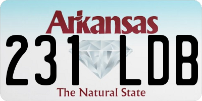 AR license plate 231LDB