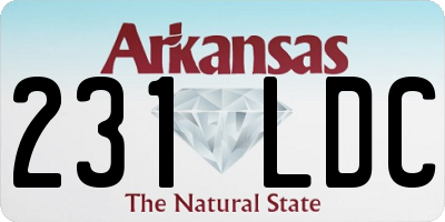 AR license plate 231LDC
