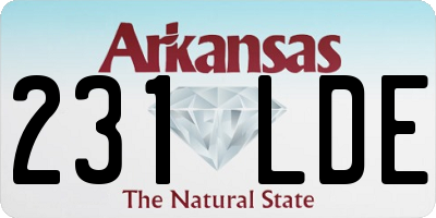 AR license plate 231LDE