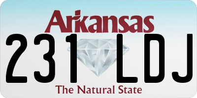 AR license plate 231LDJ