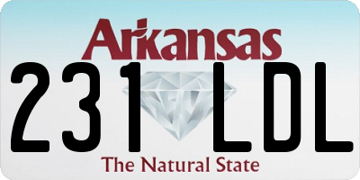 AR license plate 231LDL