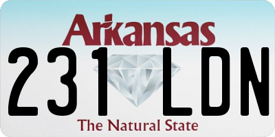 AR license plate 231LDN