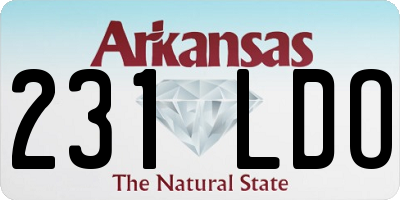 AR license plate 231LDO