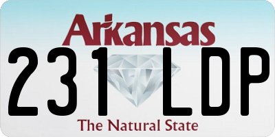 AR license plate 231LDP