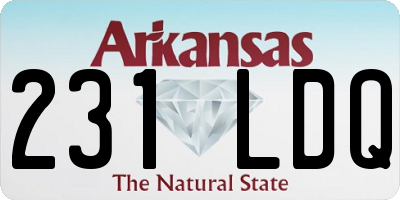 AR license plate 231LDQ